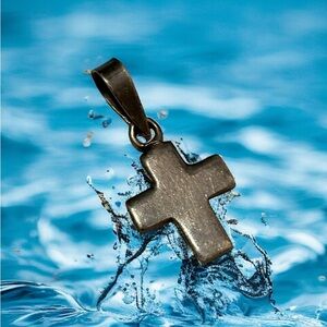 Handmade Vintage 925 Silver Spiritual Mini Cross Pendant